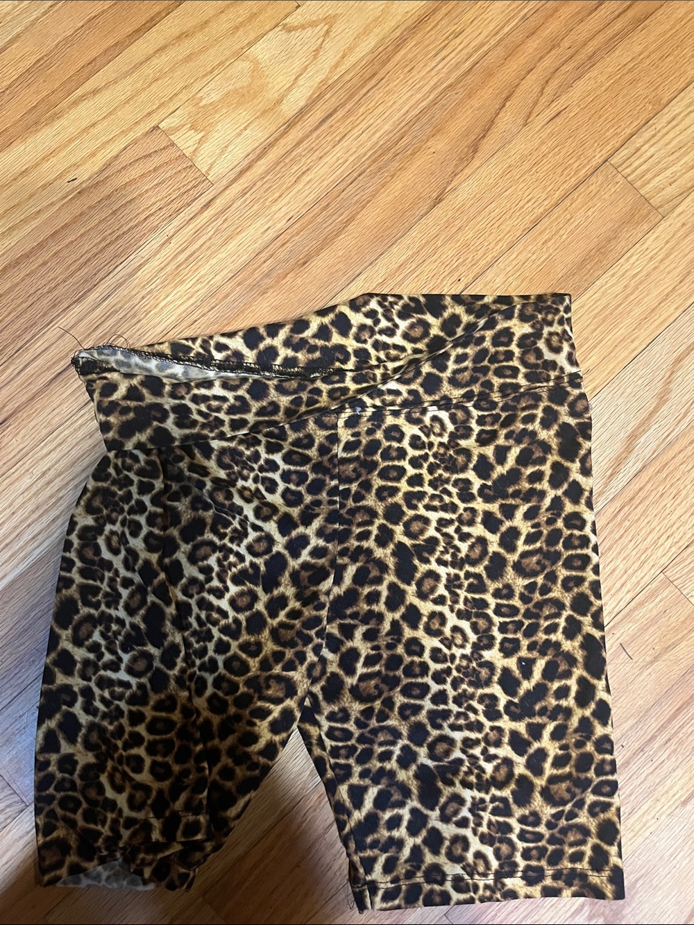 Sweet Rain Leopard Print Bike Shorts - Brown/Black